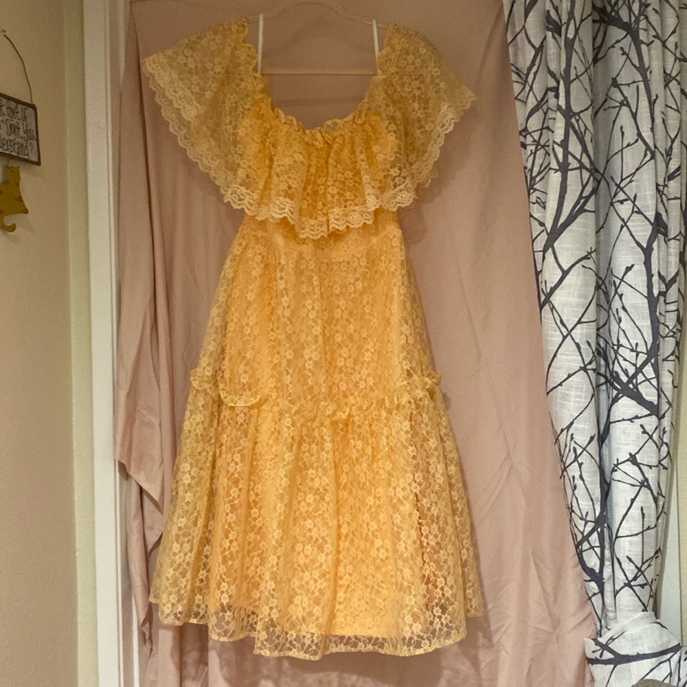 Vintage Peaches and Cream JC Penney Cupcake Prom Dress!